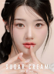 Lensrang 1-Month Suger Cream Ash Brown (2 Pack)