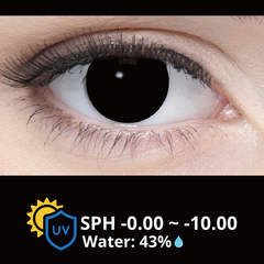 Cosplay Halloween Contact Lenses - Solid Black