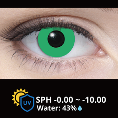 Cosplay Halloween Contact Lenses - Solid Green