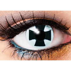 InnoVision Cosplay Halloween Contact Lenses Black Cross