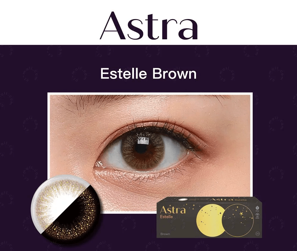 Clalen Astra Estelle Brown Daily Colored Contact Lenses (30p) - Lens Diary UK