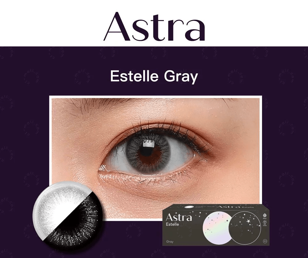 Clalen Astra Estelle Gray Daily Colored Contact Lenses (30p) - Lens Diary UK