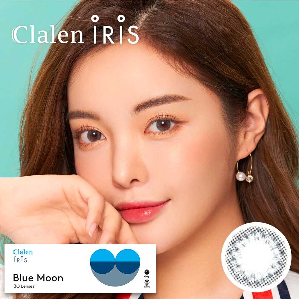 Clalen Iris 1 Day Blue Moon Daily Colored Contact Lenses (30p) - Lens Diary UK