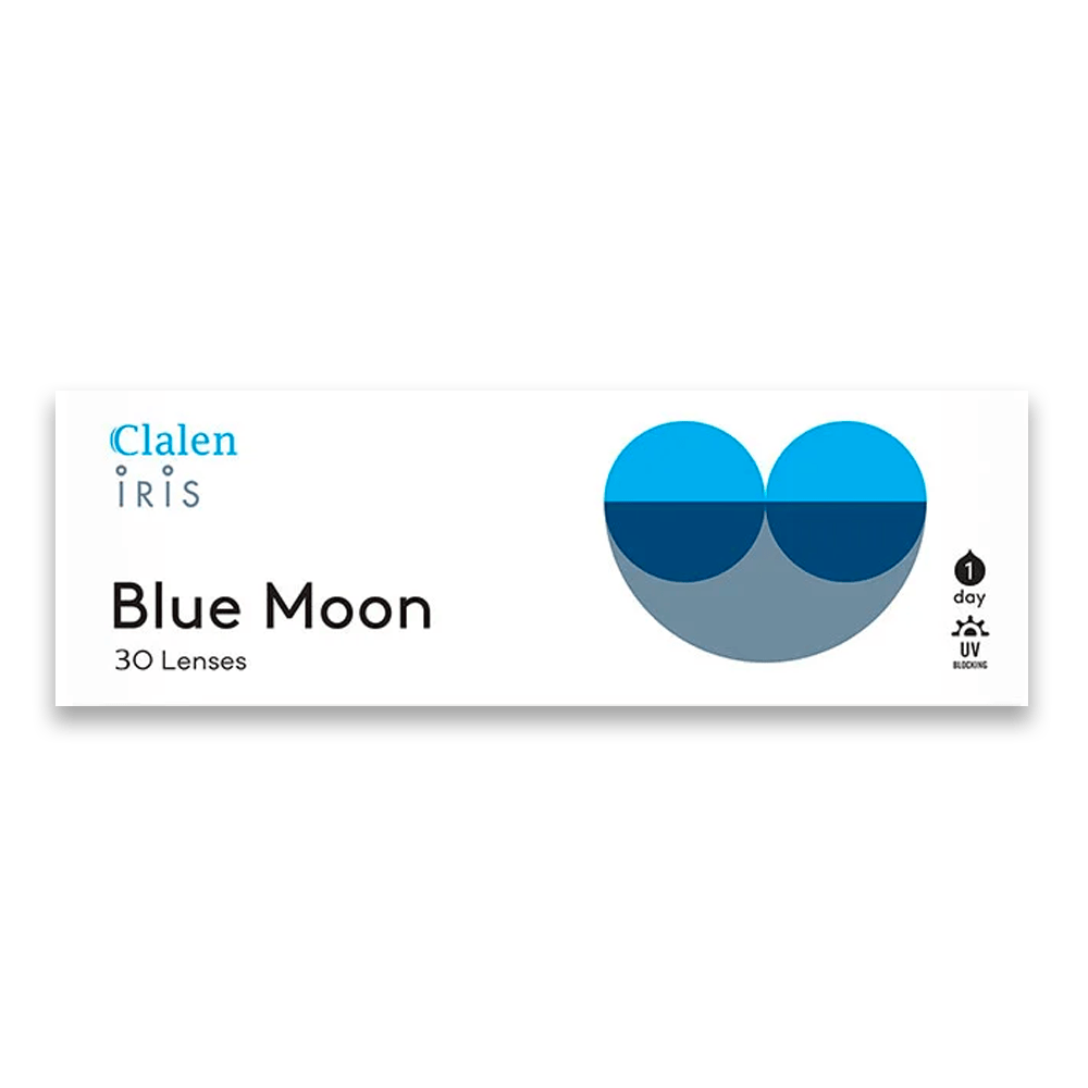 Clalen Iris 1 Day Blue Moon Daily Colored Contact Lenses (30p) - Lens Diary UK